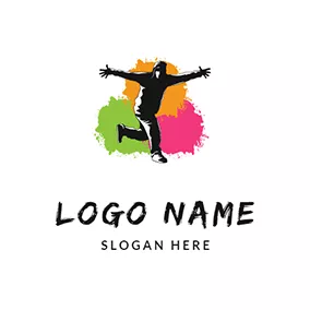 Logotipo De Monopatín Pigment Blot Man Streetwear logo design