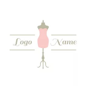 Clothes Logo Pretty Pink Formal Dress logo design