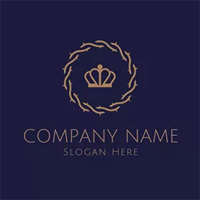 Expensive Logo Purple and Yellow Crown logo design