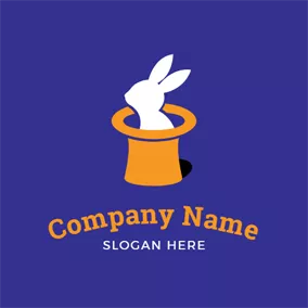 Magie Logo Rabbit and Magic Hat logo design