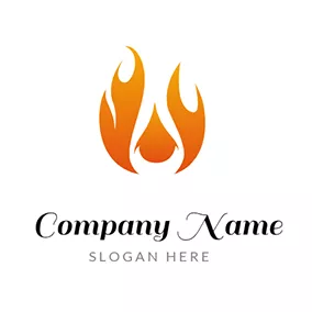 火のロゴ Raging Fire Logo logo design