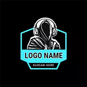 Logotipo De Estudio Rapper Hooded Man logo design