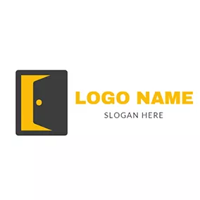 Logotipo De Entrada Rectangle and Open Gate logo design