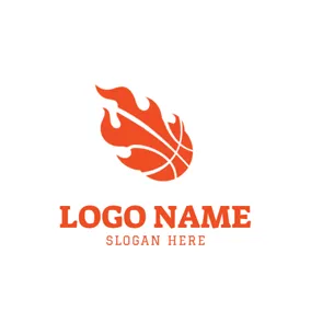 Logótipo Equipa Red and White Basketball logo design