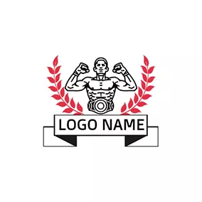 Logótipo De Cinto Red Branch and Boxing Champion logo design