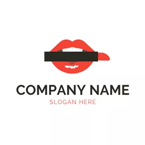 Gloss Logo Red Lip and Lipstick logo design