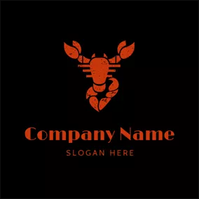 red scorpion logo design
