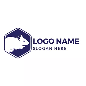 Collage Logo Regular Hexagon and Rat logo design