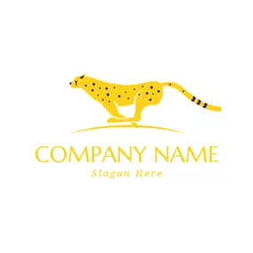 Logótipo De Puma Running Yellow Cheetah logo design
