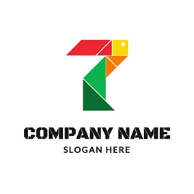 Collage Logo Seven Color Puzzle logo design
