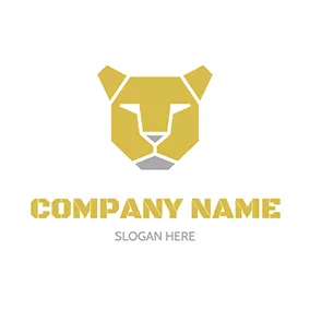 组合 Logo Shape Combination Lioness Head logo design