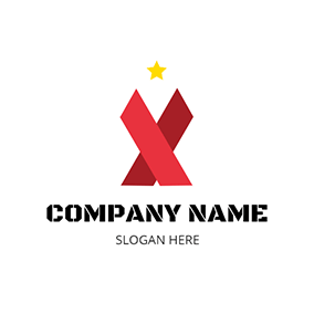 星のロゴ Shape Crossed Star Championship logo design