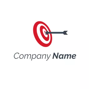 靶子Logo Shoot Game and Simple Target logo design