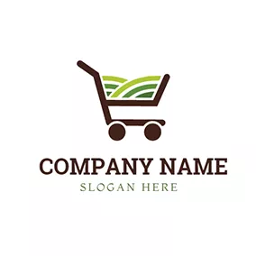 Buy Logo Shopping Trolley and Abstract Vegetable logo design
