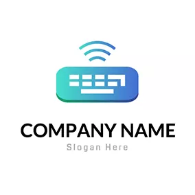 Connection Logo Signal and Keyboard logo design