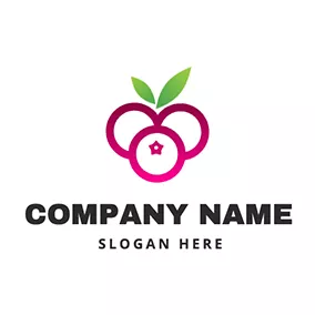 Juicy Logo Simple Blueberries Icon logo design