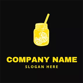 Cola Logo Simple Bottle Straw Lemonade logo design