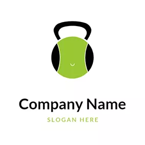 可愛 Logo Simple Cute Kettlebell logo design