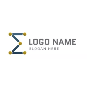 資本のロゴ Simple Line and Sigma logo design