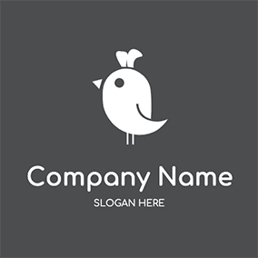 Drawing Logo Simple Line Chick Design logo design