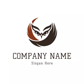 Drawing Logo Simple Owl and Raptor logo design