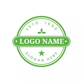スタンプロゴ Simple Prasinous Stamp logo design