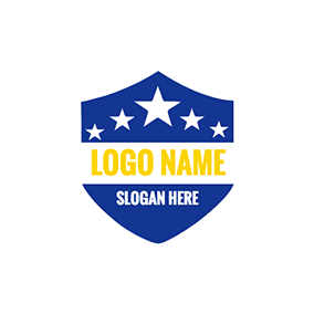 星のロゴ Simple Shield Star Europe logo design