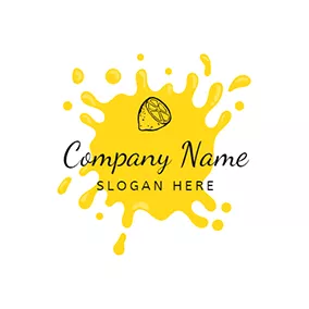 Drink Logo Simple Splash and Lemonade logo design