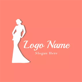 美容院ロゴ Slim Lady Model logo design