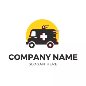 Medical & Pharmaceutical Logo Speed Black Ambulance logo design
