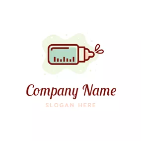 Baby Logo Splash and Feeding Bottle logo design