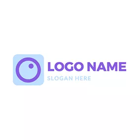 正方形のロゴ Square Circle Simple Photobooth logo design