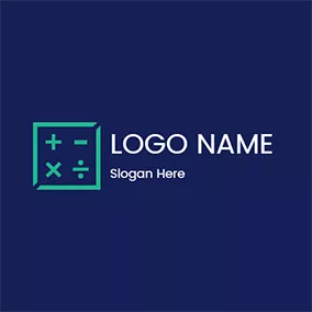 Math Logo Square Math Rule and Calculate logo design
