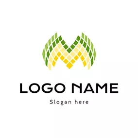 组合 Logo Square Shape Combination Mosaic logo design