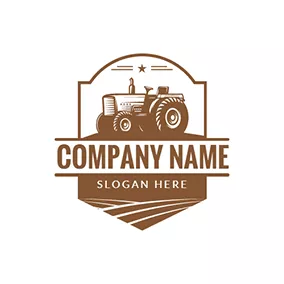 Grain Logo Star Combine Harvester logo design