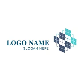 3D Logo Stereoscopic Square and Fabric logo design