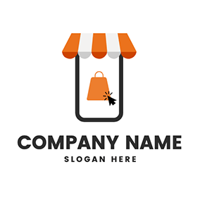 Online Logo Store Bag Cursor Online Shopping logo design