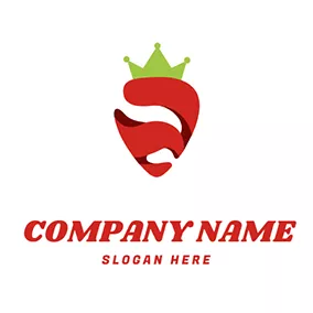 Juicy Logo Strawberry With Crown logo design