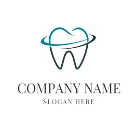 牙齒Logo Strong Green Teeth logo design