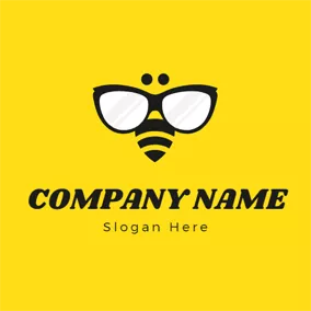 Insect Logo Sunglasses and Simple Bee logo design