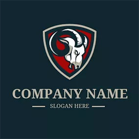 Alpine Logo Symmetry Outline and Goat Head logo design