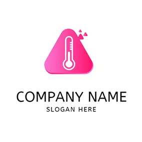 Heat Logo Temperature Gradient Triangle logo design