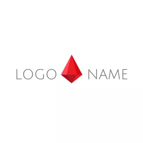 Jewellery Logo Triangle and 3D Ruby logo design