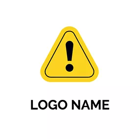 Dangerous Logo Triangle Overlay Exclamation Mark Warning logo design