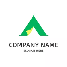 Logo Du Camping Triangle Tent Letter A A logo design