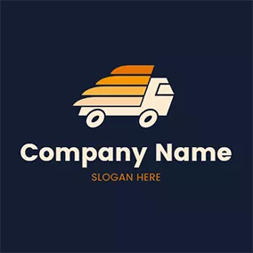 Gradient Logo Truck Outline and Cargo logo design