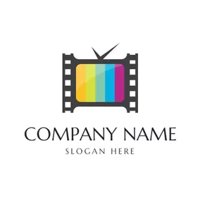電影院 Logo Tv and Media Icon logo design