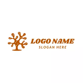Brown Logo Unique Brown and White Coral logo design