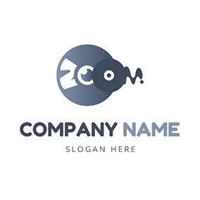 Entertainment Logo Unique CD and Zoom logo design