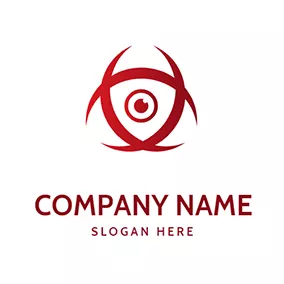 Dangerous Logo Unique Eye and Virus Symbol logo design